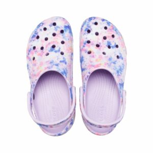 crocs platform tie dye