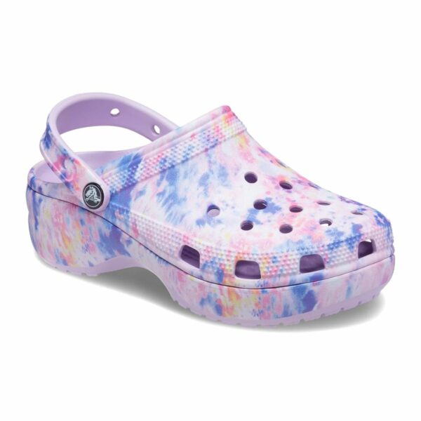 Crocs Classic Platform Tie-Dye Graphic Clog W Lavender