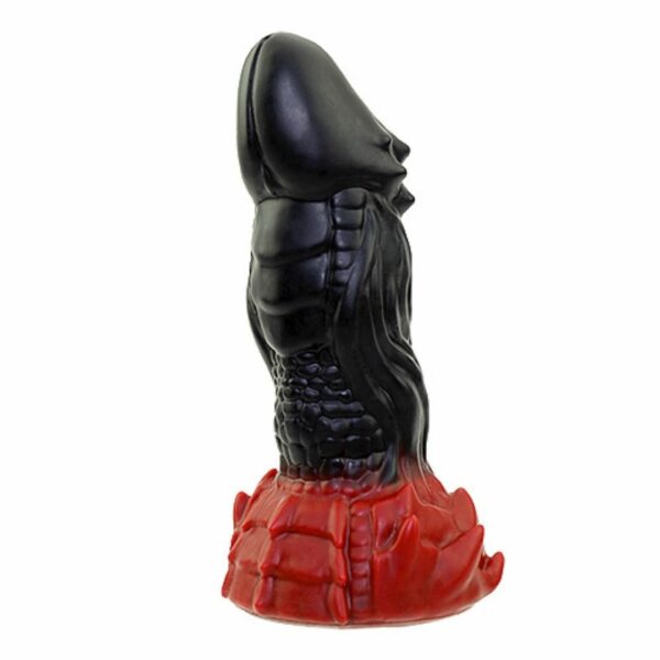 Amazing Beast Dildo - Flame Dragon Black & Fire Red