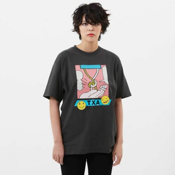 TXA Gakiya rank short-sleeved T-shirt charcoal