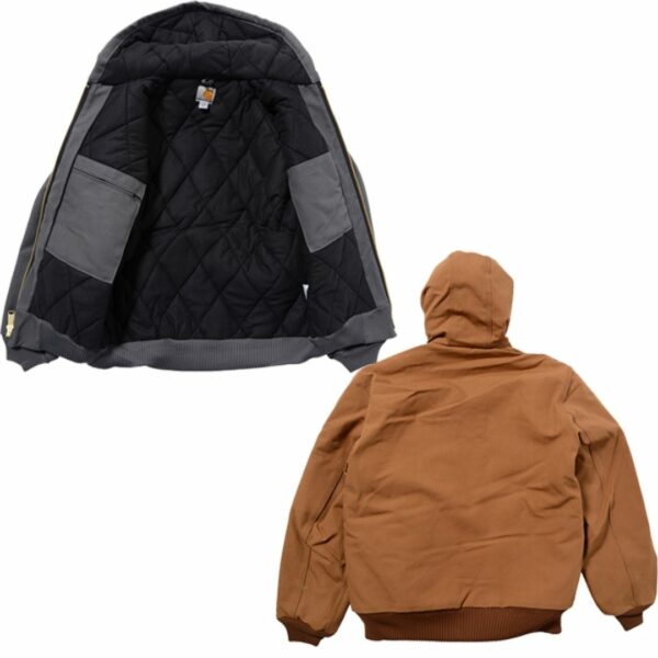 DUCK QUILTED FLANNEL-LINED ACTIVE JACKET CARHARTT BROWN