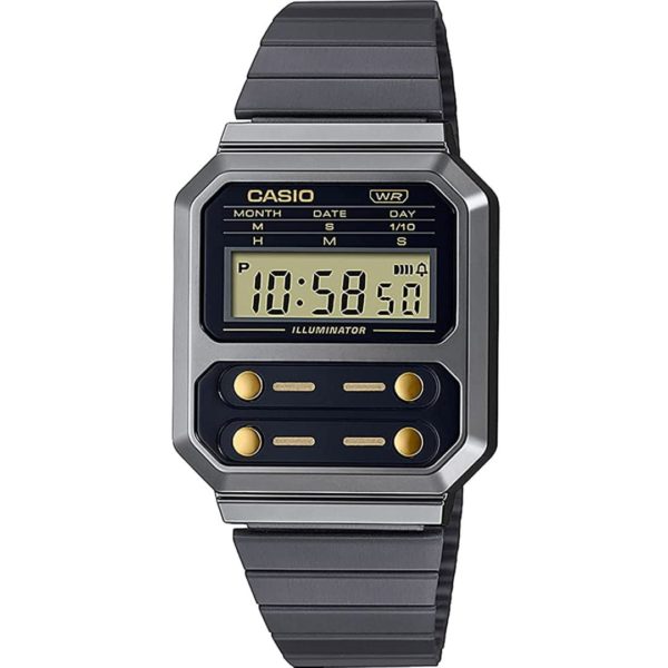 Titip-Jepang-Casio-Mens-Collection-Vintage-Quartz-Watch-with-Stainless-Steel-Strap-Black-19-Model-A100WEGG-1A2EF