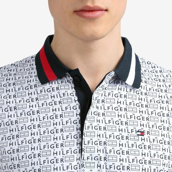 "TOMMY HILFIGER GOLF Logo print polo shirt white"