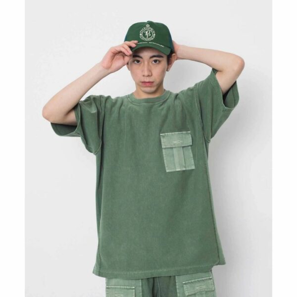 Champion REVERSE WEAVE SS T-SHIRT OLIVE