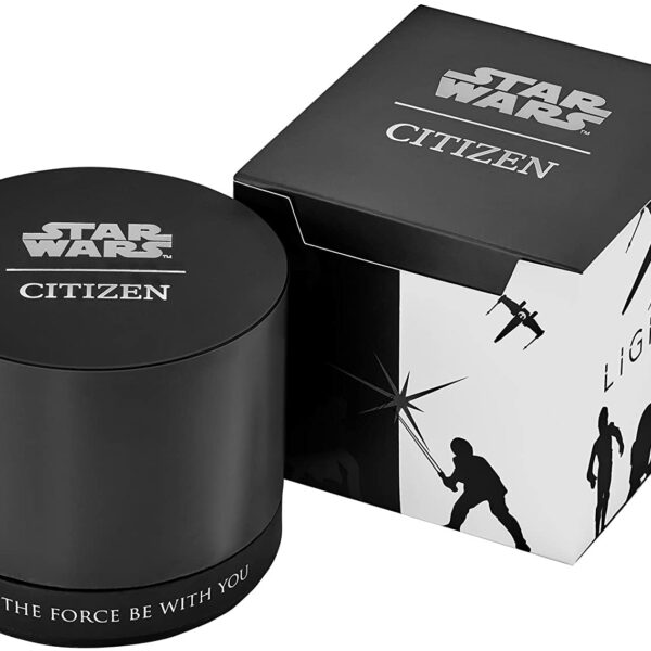 [Watch] Citizen Men's Wars Death Star Eco-Drive Watch with Stainless Steel Strap, Black, 22 (Model: BJ6539-50W)