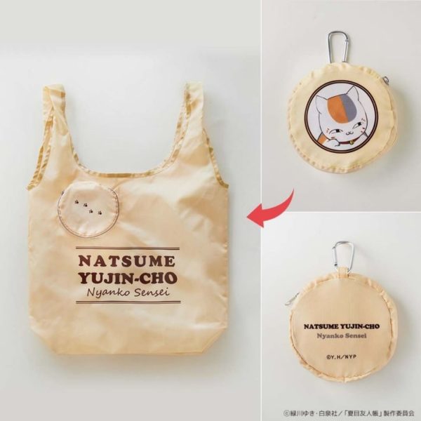 Titip-Jepang-Eco-Bag-Eco-bag-Eco-bag-with-storage-pouch-Nyanko-sensei-Natsume-Yujincho