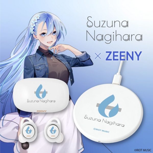 Titip Jepang-[Earphone+Charger] Suzuna Nagihara x Zeeny Lights 2 Collaboration Earphones & Charger