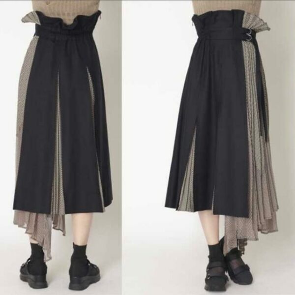 SNIDEL Pleated Combi Flared Skirt