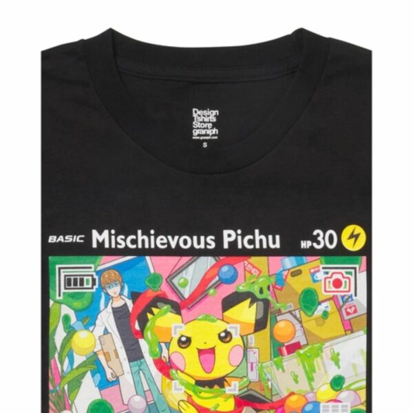 Mischievous Pichu T-shirt (Black)