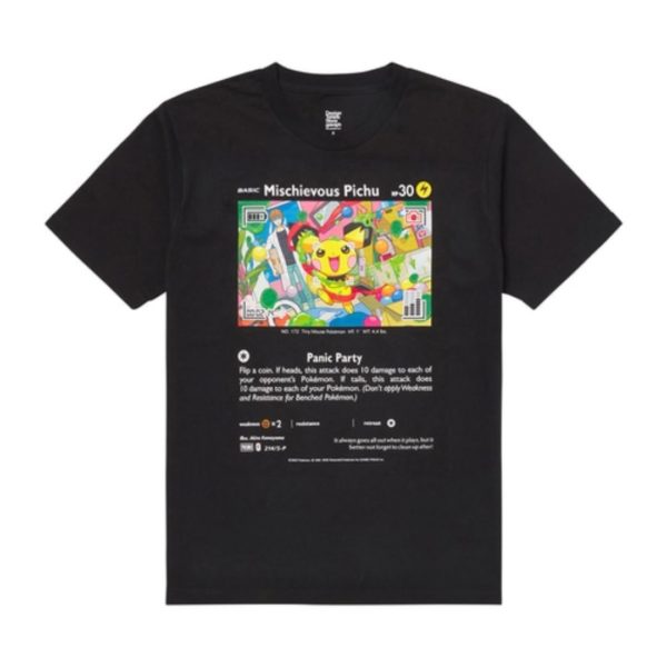 Titip-Jepang-Mischievous-Pichu-T-shirt-Black