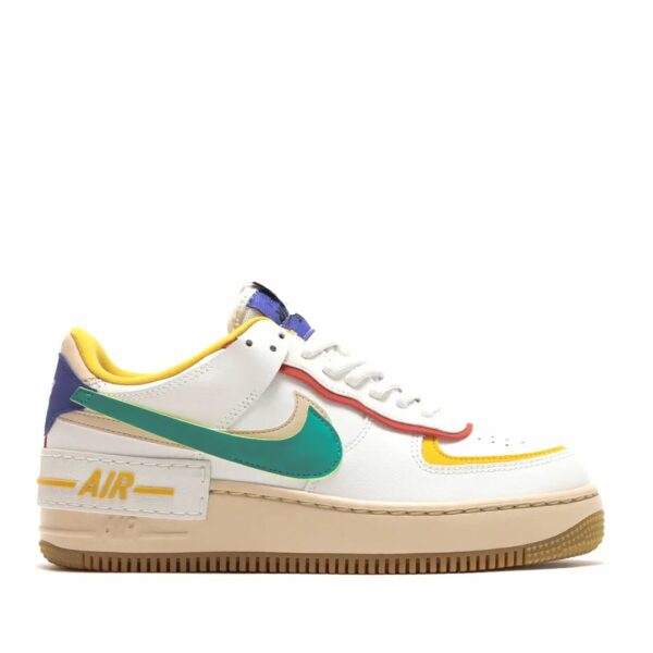 NIKE W AF1 SHADOW SUMMIT WHITE/NEPTUNE GREEN-YELLOW