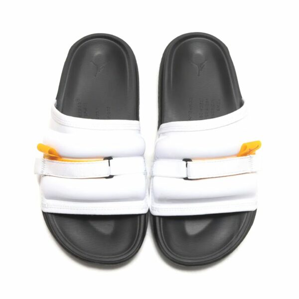 JORDAN BRAND JORDAN SUPER PLAY SLIDE WHITE/TAXI-BLACK-FIRE RED