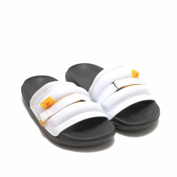 JORDAN BRAND JORDAN SUPER PLAY SLIDE WHITE/TAXI-BLACK-FIRE RED