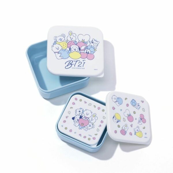 Seal container 3-piece set-Square type BT21-LINE Friends