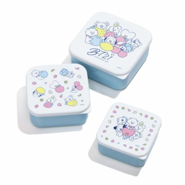 Seal container 3-piece set-Square type BT21-LINE Friends