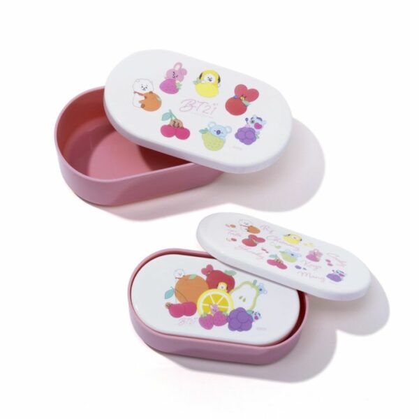 Seal container 3-piece set-Oval type BT21-LINE Friends