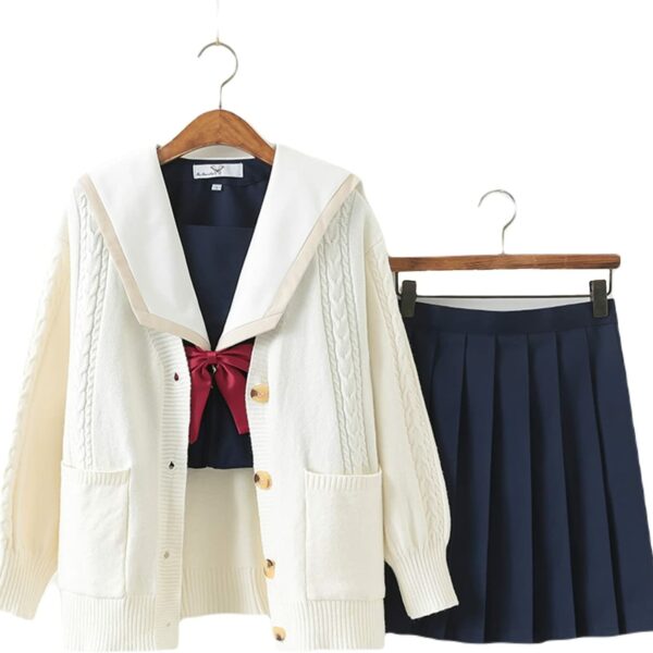 Sailor Uniform with Cardigan Cosplay (Navy) ANM