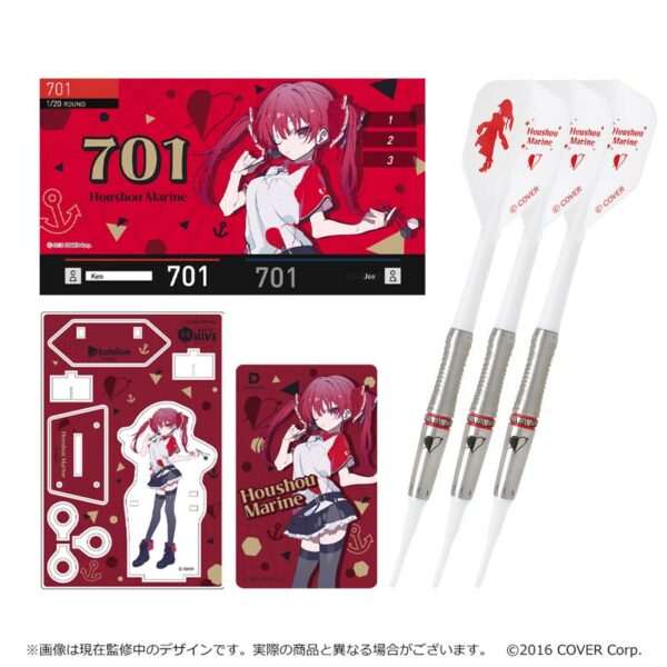 [Darts + Acrylic Stand] Holo Live Darts Set Houshou Marine Ver. (With acrylic darts stand)