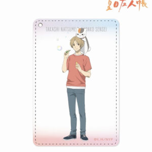 [Pocket Pass Case] Illustration drawn by Natsume's Book of Friends Takashi Natsume & Nyanko-sensei Soap bubble ver. 1 pocket pass case [Animate pre-sale]