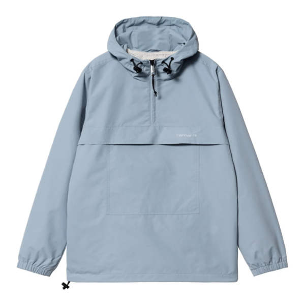 W WINDBREAKER PULLOVER - Frosted Blue / White