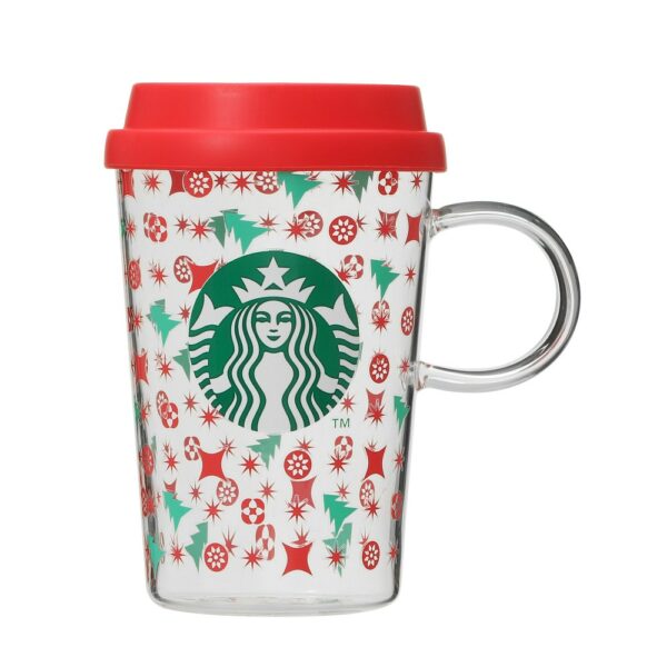 Starbucks Holiday 2022 heat resistant glass mug RED CUP 355ml