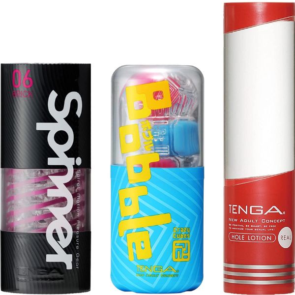 Tenga Set-Spinner 06 Brick, Bobble Crazy Cubes, Hole Lotion Real Tenga Set-Spinner 06 Brick, Bobble Crazy Cubes, Hole Lotion Real