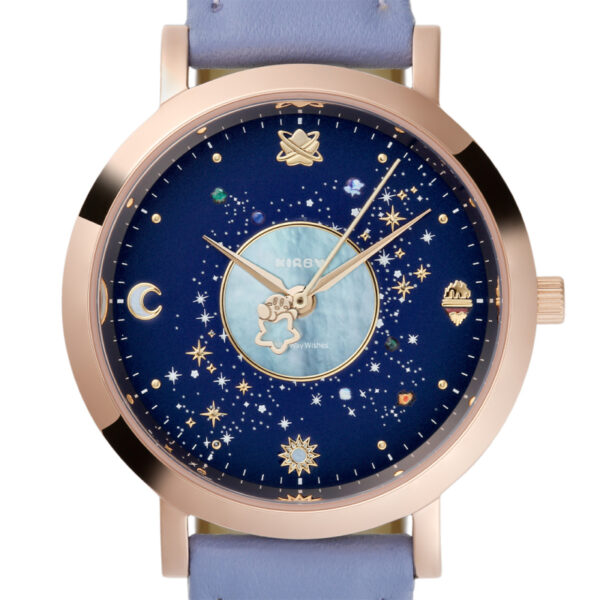 [Watch] Kirby of the Stars Watch - Pink x Belt color light blue