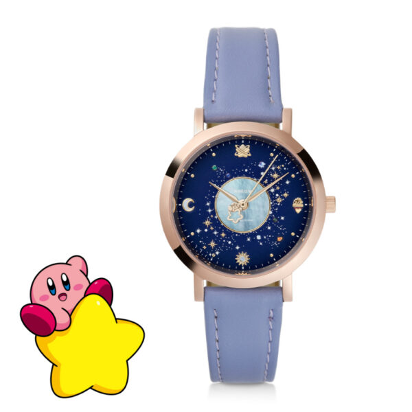 [Watch] Kirby of the Stars Watch - Pink x Belt color light blue