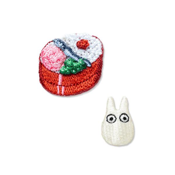 Ghibli Museum Original Embroidery Brooch My Neighbor Totoro "Satsuki and Mei's Lunch Box, Small Totoro"