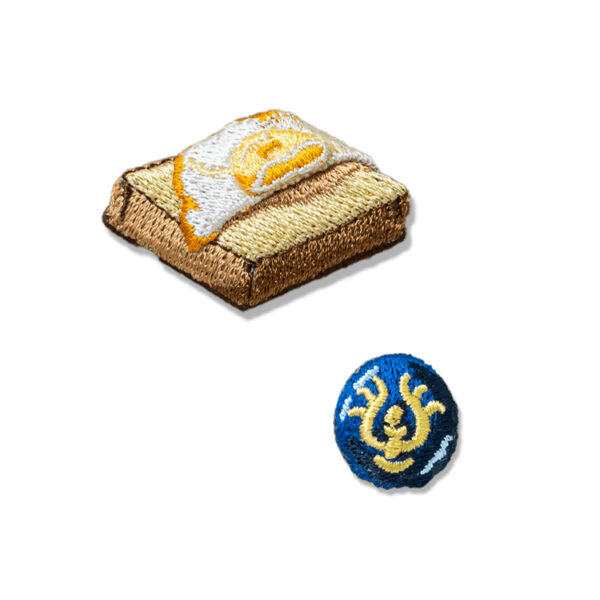 Ghibli Museum Original Embroidery Brooch Castle in the Sky Laputa "Fried Egg Toast and Flying Stone"