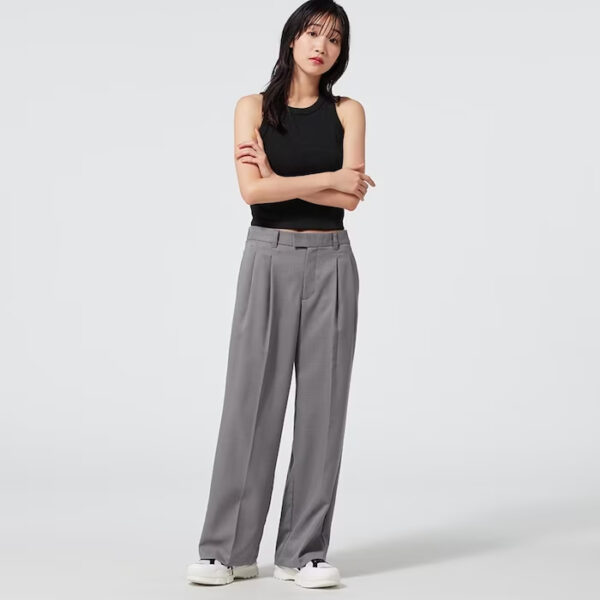 [Pants] GU Low Waist Baggy Pants (Standard Length 70.5-74.5cm) 07 GRAY