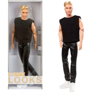 Barbie GTD90 Looks Blonde Ken Doll, 6 Years and Up, Black