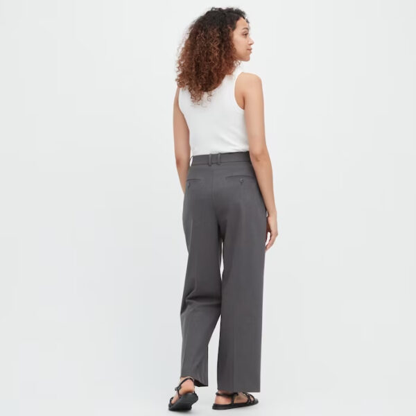 Tuck wide pants (one tuck, standard length 69-71 cm) - 30 NATURAL