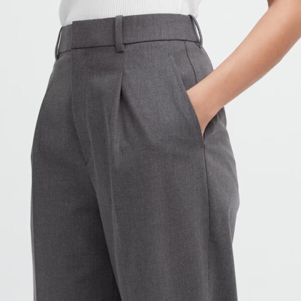 Tuck wide pants (one tuck, standard length 69-71 cm) - 30 NATURAL