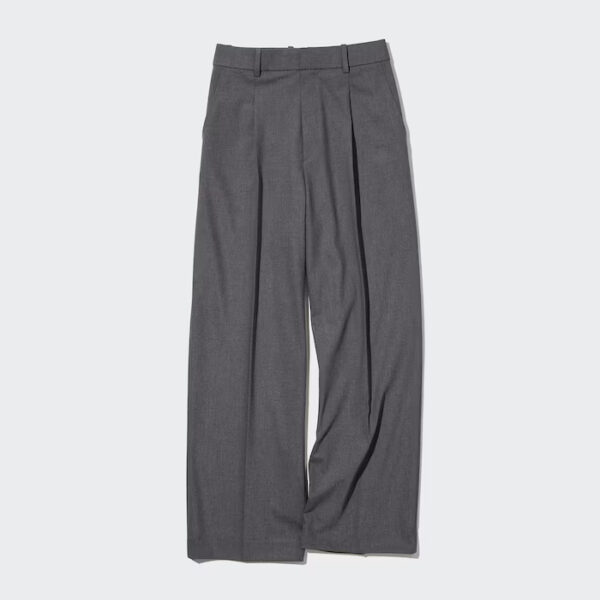 Tuck wide pants (one tuck, standard length 69-71 cm) - 30 NATURAL