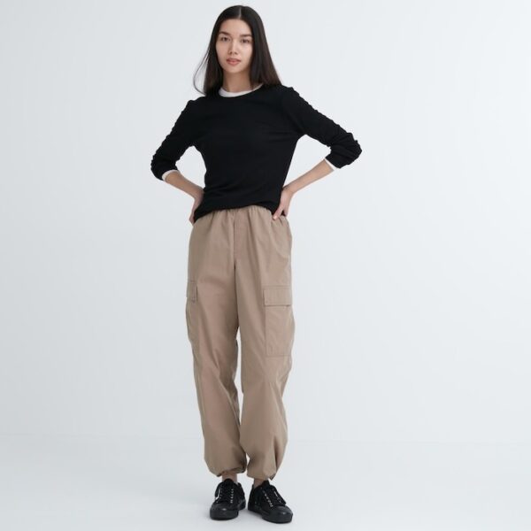 Easy Cargo Pants Beige (Long Length 74-76cm)