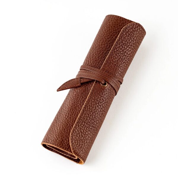 Tone Oil Nume Roll Pen Case (Dark Brown)