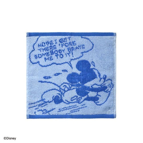 Towel handkerchief (comic, Mickey Mouse) Blue - TITIP JEPANG