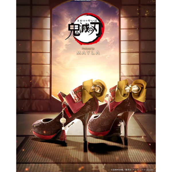 Mayla x Kimetsu no Yaiba "ICONIQUE SHOES OBJET PUMPS" - Rengoku Kyojuro