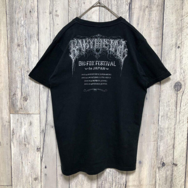 BABYMETAL Baby Metal Double-Sided Print 2017 Tour T-Shirt Size M