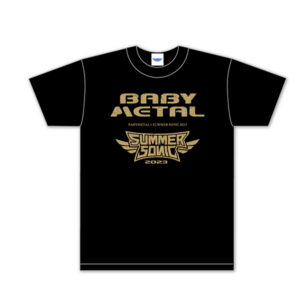 [Kaos] SUMMER SONIC x BABYMETAL Collaboration T-Shirt Black x Gold