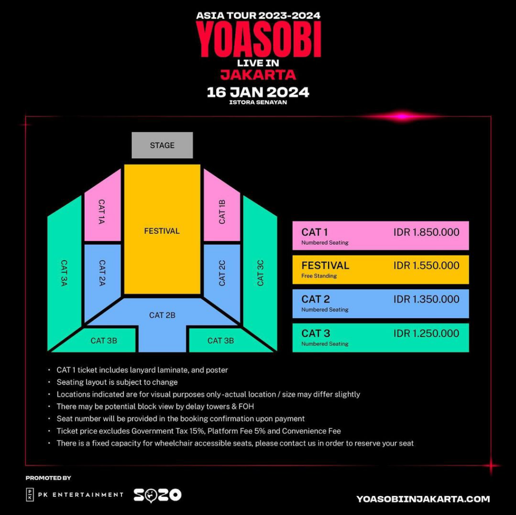 Titip Jepang - harga tiket konser yoasobi