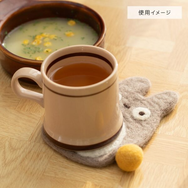 My Neighbor Totoro Handmade Wool Coaster - Gray Totoro