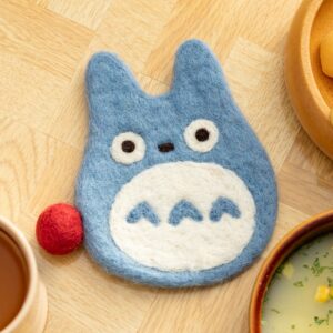 My Neighbor Totoro Handmade Wool Coaster - Blue Totoro