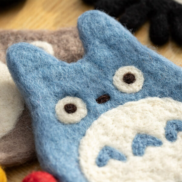 My Neighbor Totoro Handmade Wool Coaster - Blue Totoro