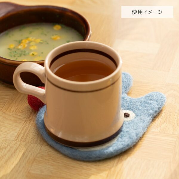 My Neighbor Totoro Handmade Wool Coaster - Blue Totoro