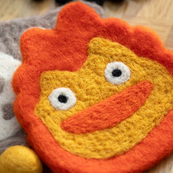 Howl's Moving Castle Handmade Wool Coaster - Calcifer