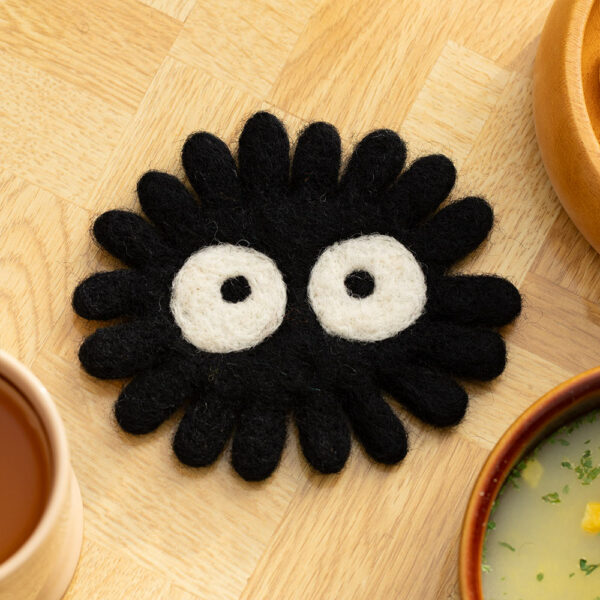 My Neighbor Totoro Handmade Wool Coaster - Soot Sprite