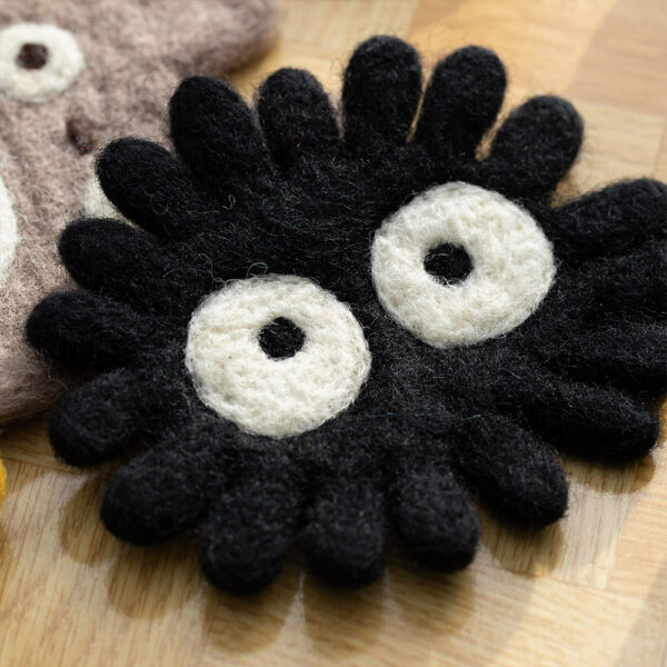 My Neighbor Totoro Handmade Wool Coaster - Soot Sprite