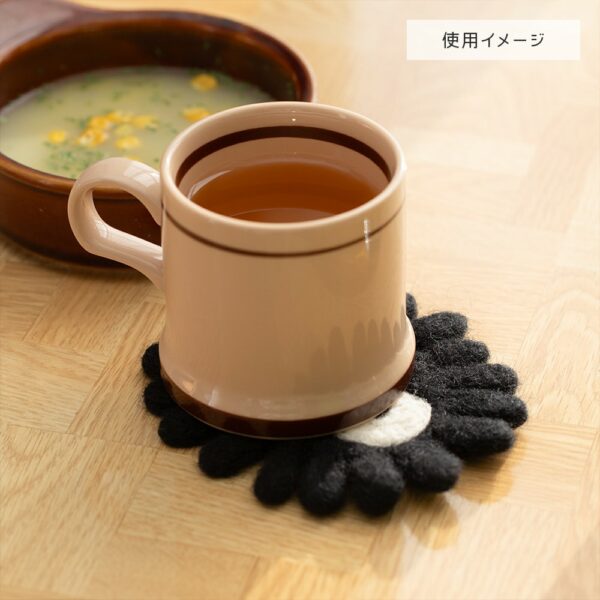 My Neighbor Totoro Handmade Wool Coaster - Soot Sprite